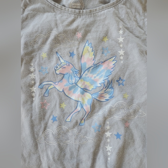 Wonder Nation Girls Unicorn Tank Top Size Medium 7-8 - Picture 2 of 4